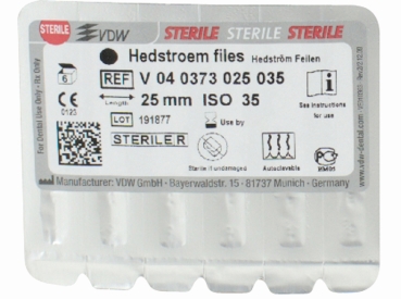 Pilniki Hedström 73/ 35 25mm sterylne 6szt.
